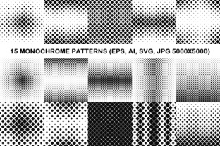 15 Square Monochrome Patterns for Modern Branding and Graphics