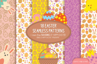 18 Easter Seamless Patterns Icons for Branding and Packaging