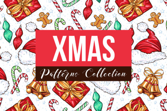 Big Xmas Patterns Collection for Commercial Graphics