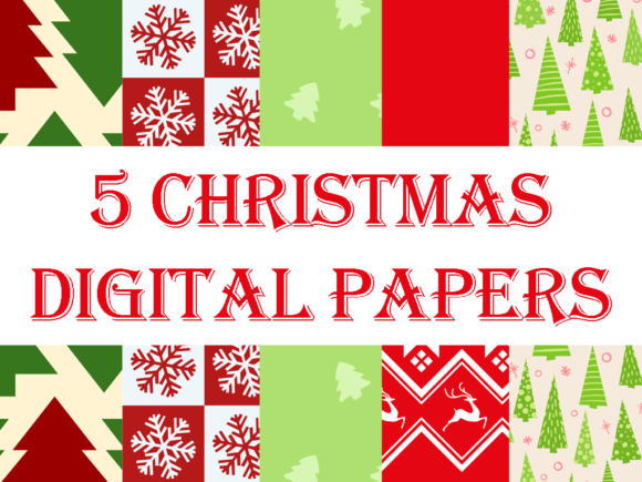Christmas Digital Papers Mini Bundle: A Festive Graphic Asset for Local Brands
