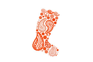 Christmas Stocking Made of Paisley Patterns for Crafts