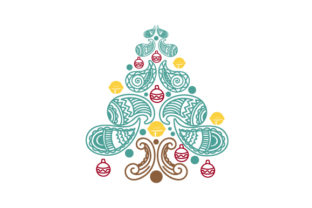 Christmas Tree Made of Paisley Patterns for Creative Crafts