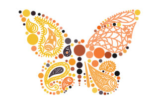 Crafts Inspired by Paisley: Butterffly Made of Paisley Patterns