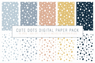 Cute Dots Digital Papers for Crafting and Design