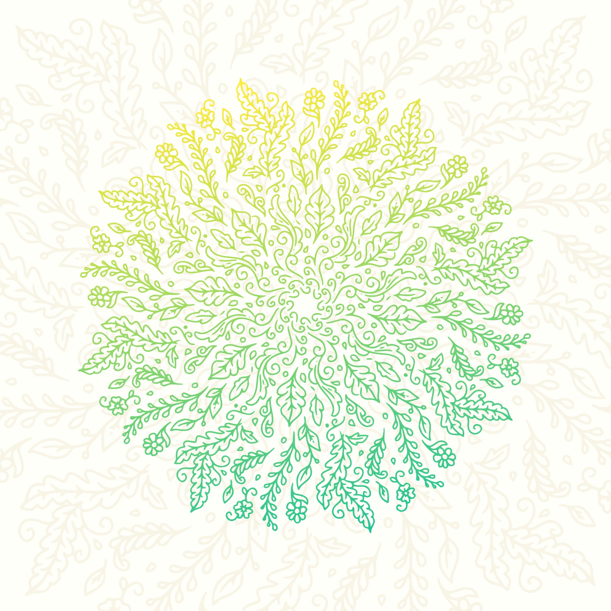 Floral Doodle Mandala - A Versatile Graphic Design Asset