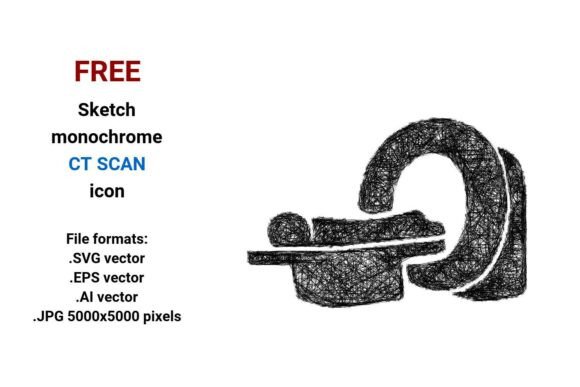 FREE Sketch Ct Scan Icon for Graphics and Freebies