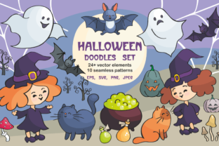 Halloween Doodles Set: A Graphic Design Asset for Crafters