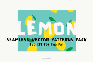 Lemon Seamless Vector Patterns Pack for Crafting and Design