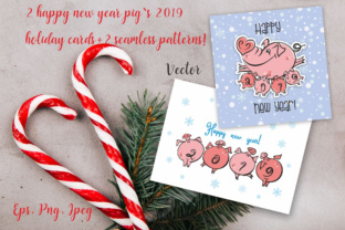 New Year 2019 Year of the Pig Graphics