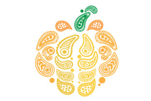 Pumpkin Made of Paisley Patterns for Creative Crafts