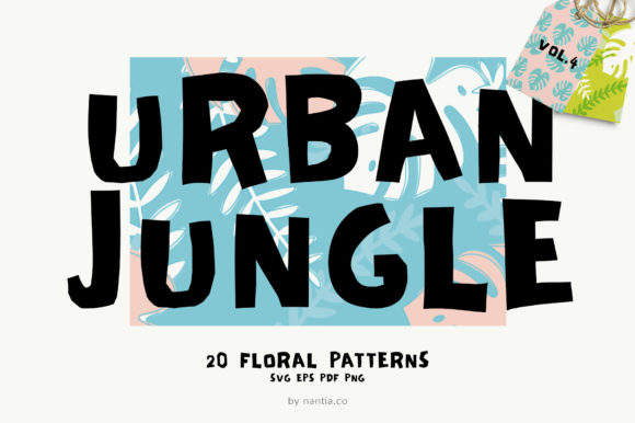 Seamless Patterns 20 X Urban Jungle V4 for Local Business Branding