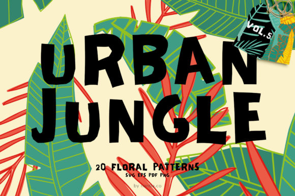 Seamless Patterns 20 X Urban Jungle V5 for Branding and Marketing
