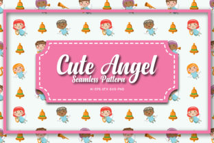 Seamless Patterns Cute Angel 10 for Creative Projects