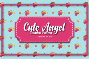 Seamless Patterns Cute Angel 15 for Website Graphics and Patterns