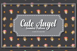 Seamless Patterns Cute Angel 17 for Branding and Design