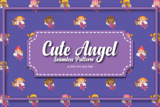 Seamless Patterns Cute Angel 18 for Website and Editorial Design