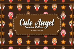 Seamless Patterns Cute Angel 24 for Branding and Marketing