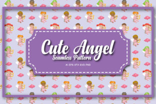 Seamless Patterns Cute Angel 5 for Branding and Marketing