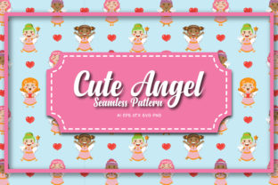 Seamless Patterns Cute Angel 9 for Branding and Marketing