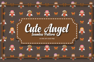 Seamless Patterns Cute Angel for Graphic Design Projects
