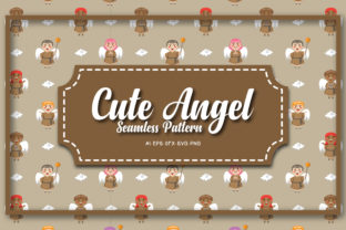 Seamless Patterns Cute Angel Graphics for Handmade Projects