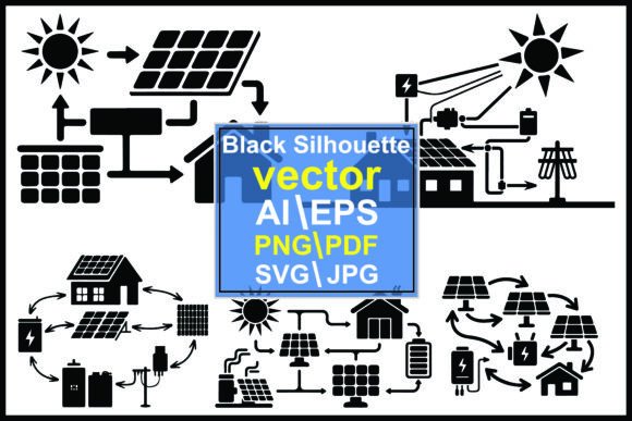 Solar Panel Silhouette Design