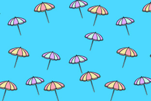 Summer Umbrella Graphics for Creative Design Projects