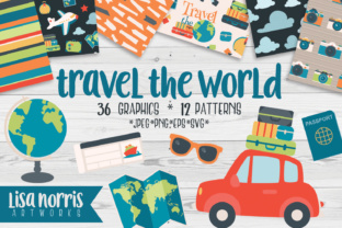 Travel the World Clip Art Graphics for Creative Projects